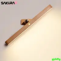 在飛比找蝦皮購物優惠-[SAKURA HOME] 木LED鏡子光USB充電壁燈梳妝