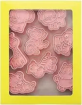 8Pcs Animal Cookie Cutters - Zoo Animals Cookie Cutters - Food Grade Plastic 3D Animal Shape Cookie Cutters - for Cookies Fondant Biscuits