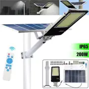 Waterproof Solar Powered LED Street Light Outdoor Yard Flood Garden Lamp Remote