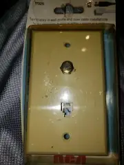 RCA ~ TP062R, Telephone Phone & Coax Wall Jack Plate, Almond , Free Shipping!