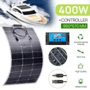 12V 400W Flexible Solar Panel Camping Charging Home Caravan 20A Controller
