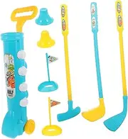HOOTNEE 1Set Golf Set Outdoor Parent Colorful Pe Material with Golf Clubs Balls Bases Flags for Fun Learning Activities and Skill Development