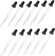 SHERCHPRY 1 Set Glass Calibrated Dropper Long Straight Bent Tip for Accurate Liquid Measurement Laboratory and Home Use Easy to Clean and Durable