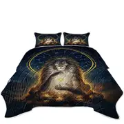 Fantasy Lion God the Soul Keeper Coverlet