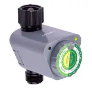 Gray Lawn Watering Timer with Daybreak Mode Oversized Dial Manual Option