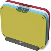 Joseph Joseph Duo Icon 4-Piece Colour Coded Chopping Board Set with Storage Stand, Multi-Colour