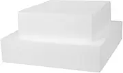HOODANCOS 2pcs Cake Square Cake Dummies Cubic Foams for Baking Decorations Practice