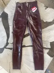 NEW With Tags Spanx faux leather leggings medium Maroon