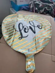 Anagram Love Striped Heart Shape Foil Balloon New!!!!
