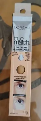 L’Oréal Paris Cosmetics True Match Eye Cream in a Concealer, Light N3-4 , 0.4 oz