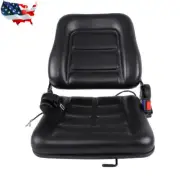 Micro Switch and Slide Universal Forklift Seat Fold Down Tractor Black Seat