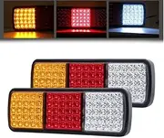 2 X 75 LED Tail Lights 12V Brake Reverse Trailer Truck UTE Boat Submersible Lamp