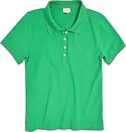 [J.Crew] Women's Short Sleeve Pique Cotton Polo Shirt