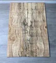 Spalted Figured Maple Book-Matched Guitar Back / Top Set Luthier Wood