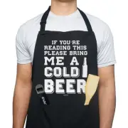 Funny Black Apron for Men - Perfect Birthday & Father's Day Gift
