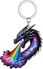 [Generic] Key Chain Dragon Charm | Creative Bag Pendant Dragon Keychain Charm,Family Friends Classmates Collectible Figure Novelty Souvenir for Commuting