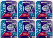 Gillette Venus Swirl Extra Smooth Razor Blade Refills - 2 Cartridges (6 Pack)