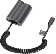 EN-EL15 Dummy Battery Decoded EN-EL15 Battery Replacement with Type C Spring Power Adapter Cable for Nikon Z5 Z6 Z7 D750 D810 D800 D7500 D7200 D7100 D850 D7000 Cameras