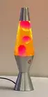 Lava Original Lamp - 37CM Silver Base /Volcanic Crag - Red Wax and Yellow Liquid