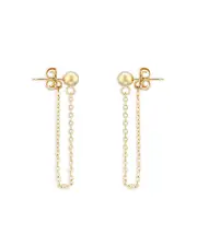 Bloomingdale's Fine Collection Ball Chain Drop Earrings in 14K Yellow Gold