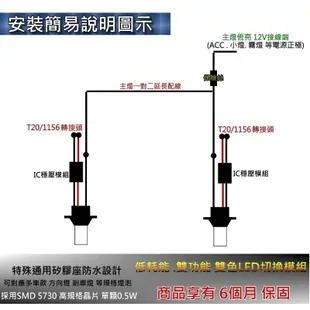 RCI 1156 T20 LED燈泡 雙色切換 DRL 日行燈 LED方向燈 雙色LED 多車系可適用