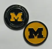 MICHIGAN WOLVERINES 1" Diameter GOLF BALL MARKER New
