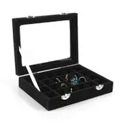 Vivva 24 Grid Ring Earring Jewelry Display Organizer Box Tray Holder Storage Case - 4 Colours
