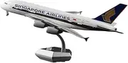 Pre-Built Model Aircraft for Singapore Airlines A380 9V-SKV 1:200 Diecast Model Airplane – 36cm Scale Collectible Aircraft with Stand Miniature Airplane Model