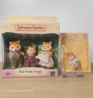 Sylvanian Families Calico Critters Red Panda Family + Ibaraki Red Panda Baby