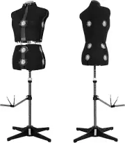 JKCrafts Adjustable Dress Form Mannequin - Size 8-14 Black, Female, 8 Parts 1...