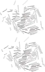 NUOBESTY 2sets Metal Tube Spacers for Jewelry Making White Tube Spacer Beads DIY Jewelry Accessories Beaded Chain Bracelet Tube Buckle 100pcs*2
