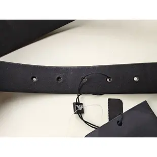 EMPORIO ARMANI全新真品義大利製黑色真皮皮帶(ONE SIZE)--2.9折出清(不議價商品)