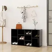 Shoe Bench Black 103x30x54.5 cm Engineered Wood Shoe Storage