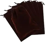 HEALSOPTHY 5pcs present Flannelette Bags Organizing Pouches for Jewelry Makeup and Candy Wrapping Versatile Storage for Home Office Travel and DIY