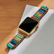 Natural Chakra Stone Tube Braided Strap iWatch Band for 38 ~ 40mm Apple Watch