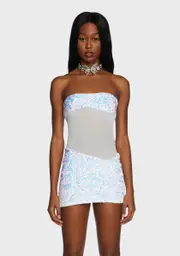 Frosted Spark Horizon Mini Dress
