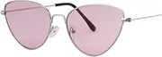 [HAOMAO] Vintage Metal Frame Cat Eye Sunglasses For Women Ocean Color Lens Mirror Sun Glasses Anti-Reflective