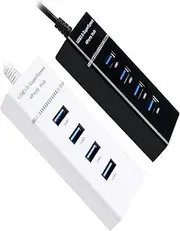 Hub Hub Hub Extremely Fast USB Computer Separator Hub4 Port 3.0 Separator 3.0"N/Ay 4 Black 11.8in