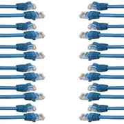 12x Cruxtec 1m CAT6/RJ45 Network Lead Cable LAN Ethernet Internet Router Cord BL
