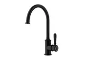 Clasico Gooseneck Sink Mixer in Matt Black