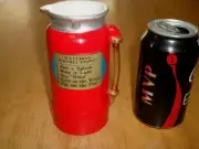 [FIRE DEPARTMENT] FIRE EXTINGISHER [3-D], Ceramic Creamer Pitcher, Japan #1960's
