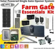 Heavy-Duty Solar Automatic Farm Gate Opener Kit for Gates Up to 5m & Round Post