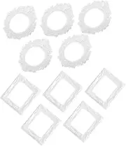 GETAJGHSD 10pcs DIY Photo Frame Baroque Frame Oval Picture Frame Ornate Photo Frame Small Display Shelf Digital Photo Frame Jewelry Display Frames Decorative Photo Frame Props Resin White