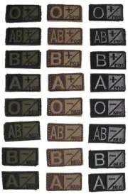 Condor Blood Type Patches
