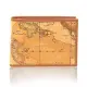 Alviero Martini 義大利地圖包 旅行系列 零錢袋短夾-地圖黃