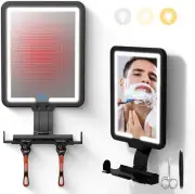 Heated Anti-Fog Shower Shaving Mirror,9.5*8 Inch LED Shower Mirror Fogless 3 New