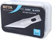 Nova 120 Pack #11 Hobby Blade Refill, SK-2 High Carbon Steel Replacement Blades with Storage Box for Crafts, Hobbies, Scrapbooking, Stencil, Precision Art, Architecture Modeling