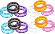 EPIGEIST 12Pcs Silicone Scissors Finger Rings for Grooming Comfortable and Durable Finger Protectors for Hair Trimming Multiple Colors for Easy Use and Grip