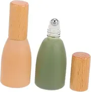 HEATSHAKING 2pcs Refillable Rollerball Perfume Oil Bottles with Beech Caps Travel Containers for Essential Oils DIY Fragrance Stylish Portable Design for Daily Use and Travel
