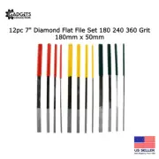 Lot of 10 - 12pc 7" 180mm Diamond Flat File Tool Set Ceramics + Tile + Glass